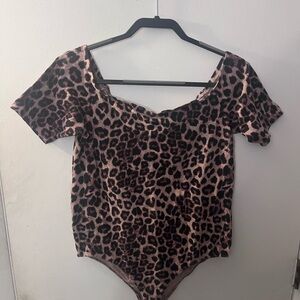 Pink Cheetah Off the Shoulder Torrid Bodysuit